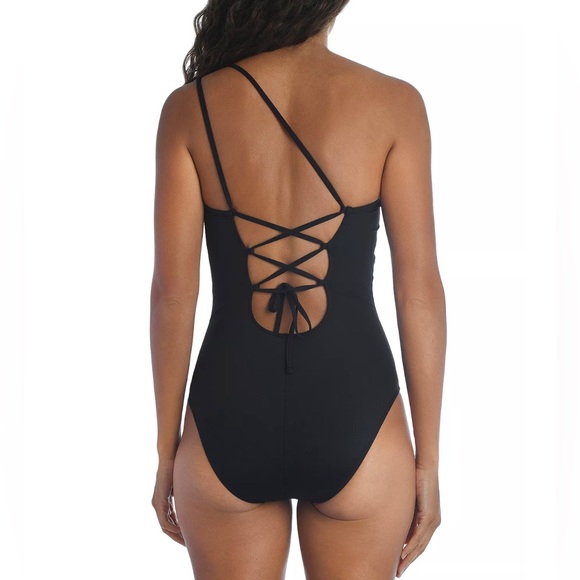 La Blanca Island Goddess Lace Back One
Shoulder One Piece - NWT size 10 - Picture 2 of 6